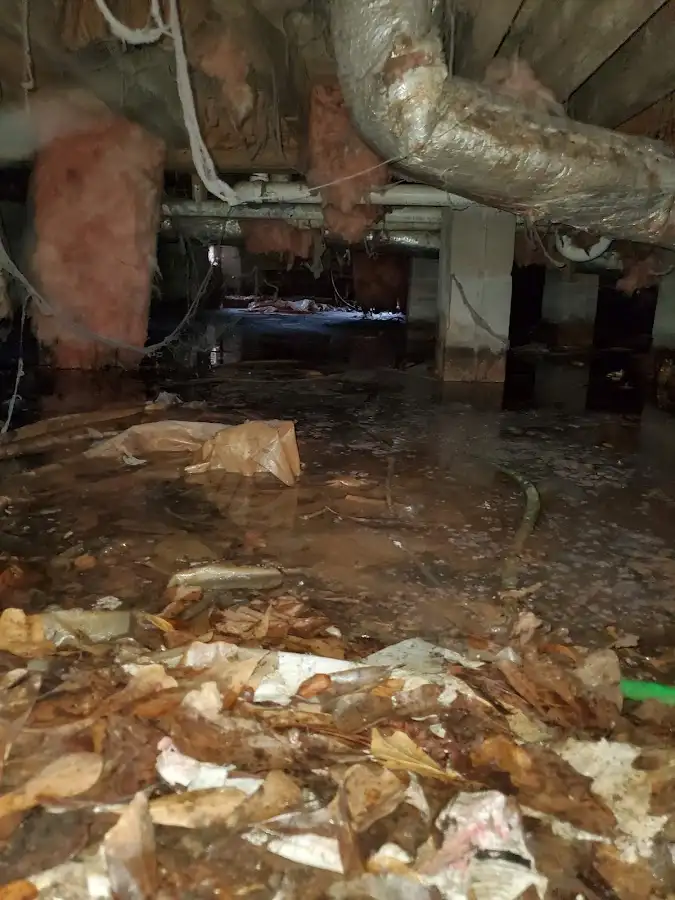 Crawl space flood assessment for Commercial Water Damage Restoration in Totowa